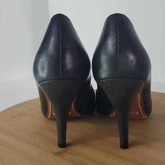 SCHUTZ Brazil Black Leather High Heel Classic Pumps Size US 6/ EU 37 - Picture 4 of 9